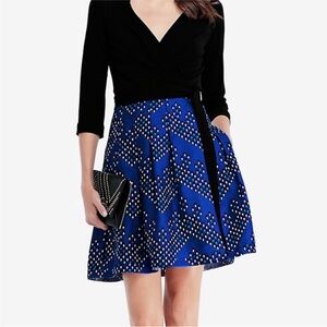 Diane Von Furstenberg Blue Skater Mini Dress